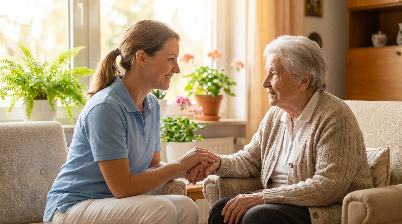 Aide à domicile bienveillante